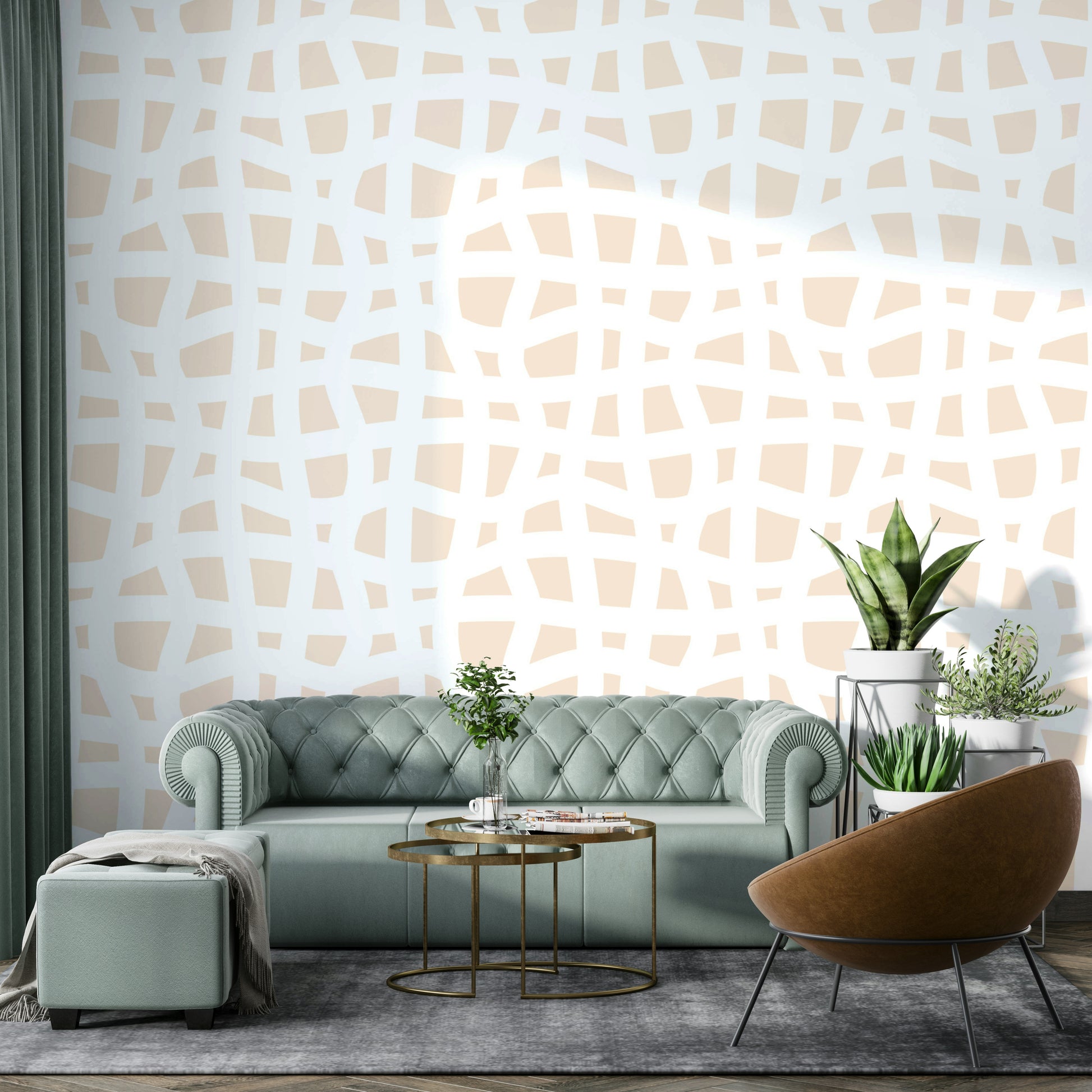 The design is a repeating grid of intersecting lines.
