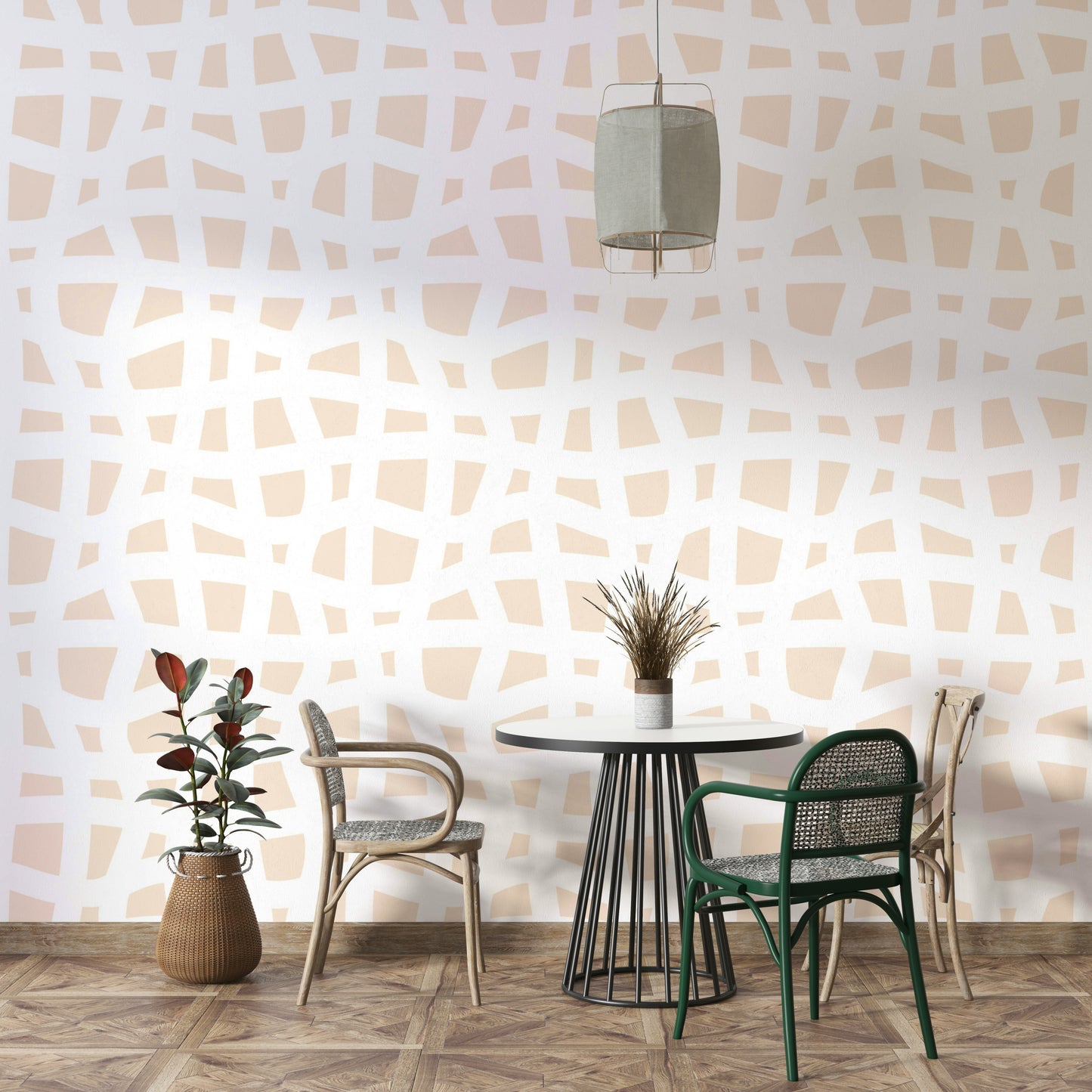 The color of the lines is a soft, light grey.
