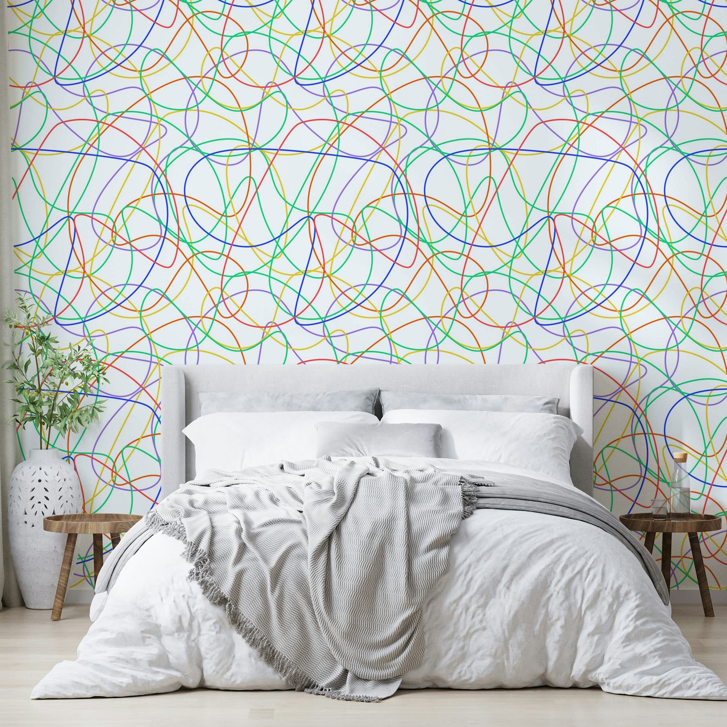 Colorful Line Print Wallpaper⁠