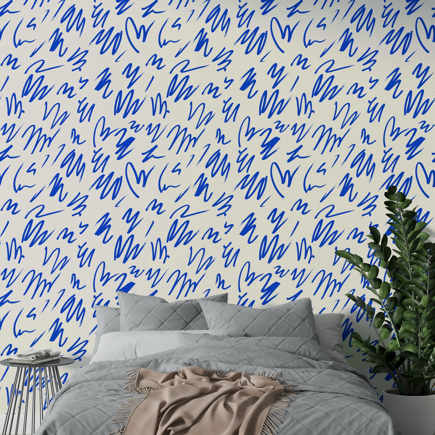 Detailed view of the abstract, organic lines

