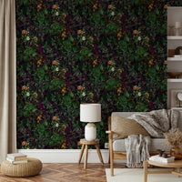 Detailed view of the abstract, hand-drawn plants

