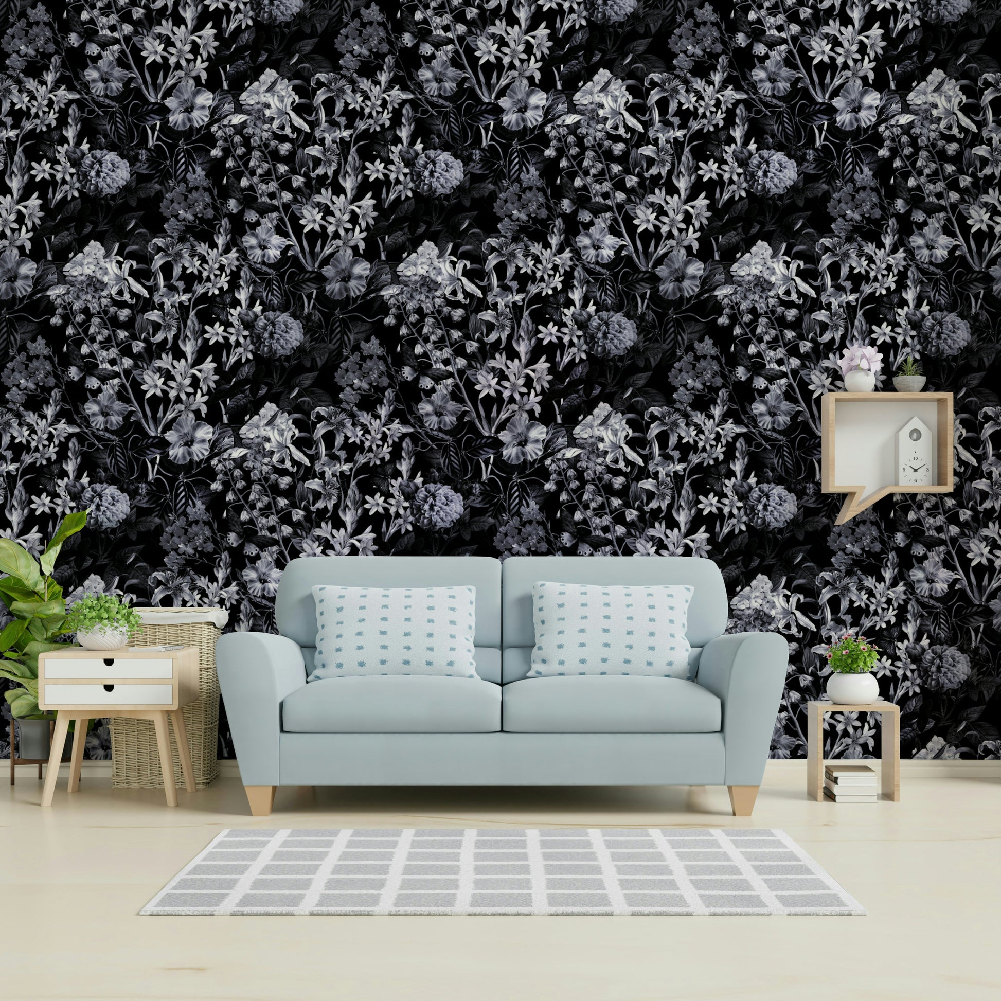 High-quality image of the dark blossom wallpaper

