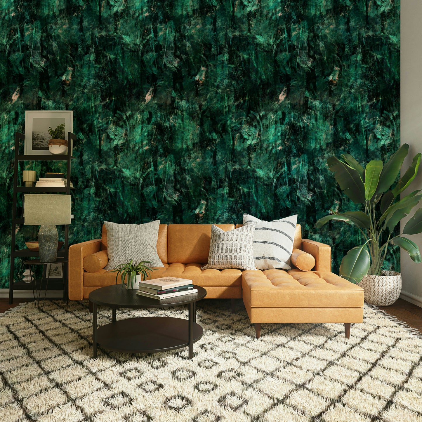 Emerald rich wall mural

