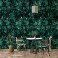 Emerald opulent mural wallpaper

