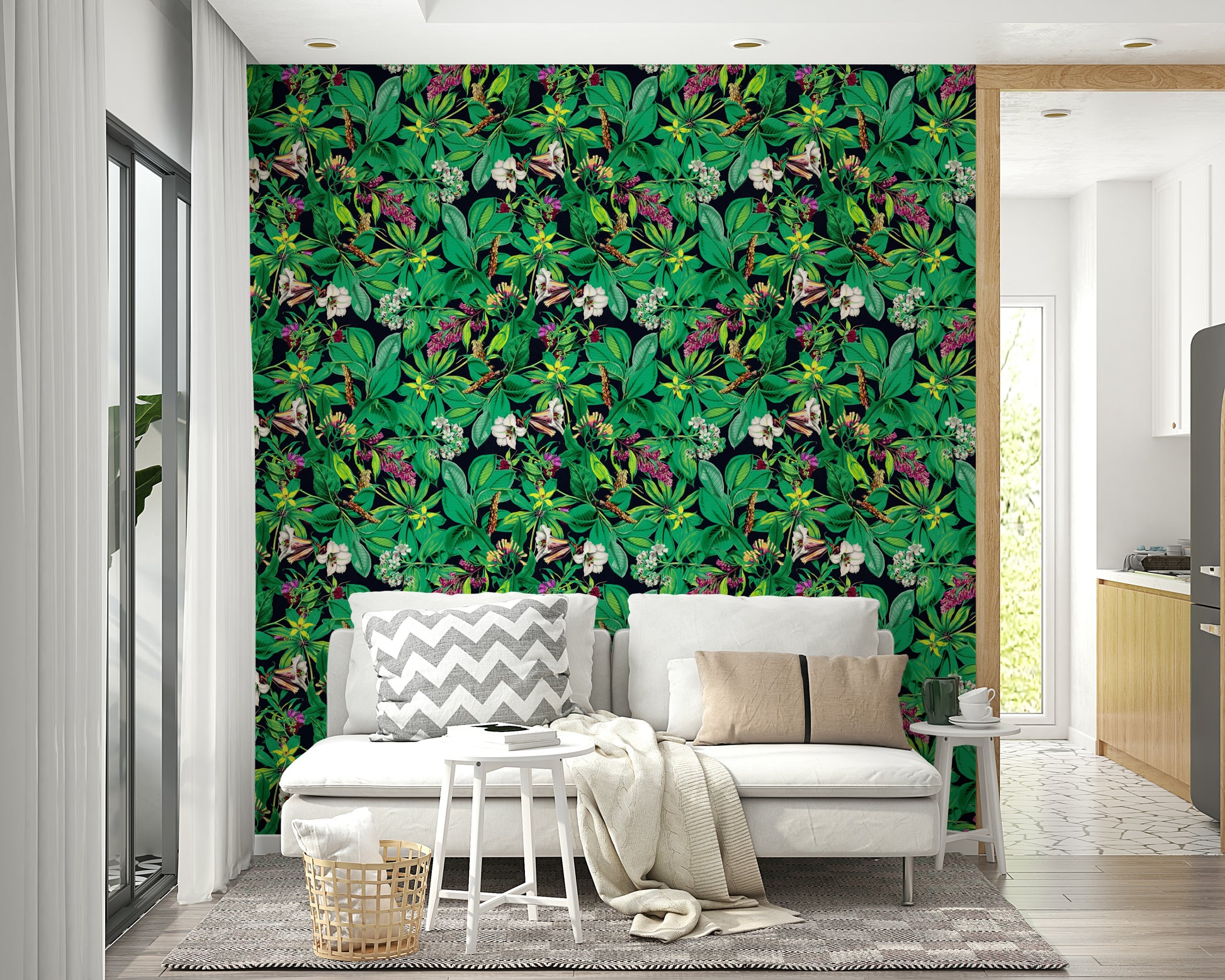 Green Garden natural mural wallpaper

