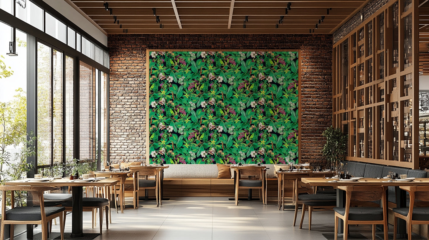 Green Garden botanical wallpaper for walls

