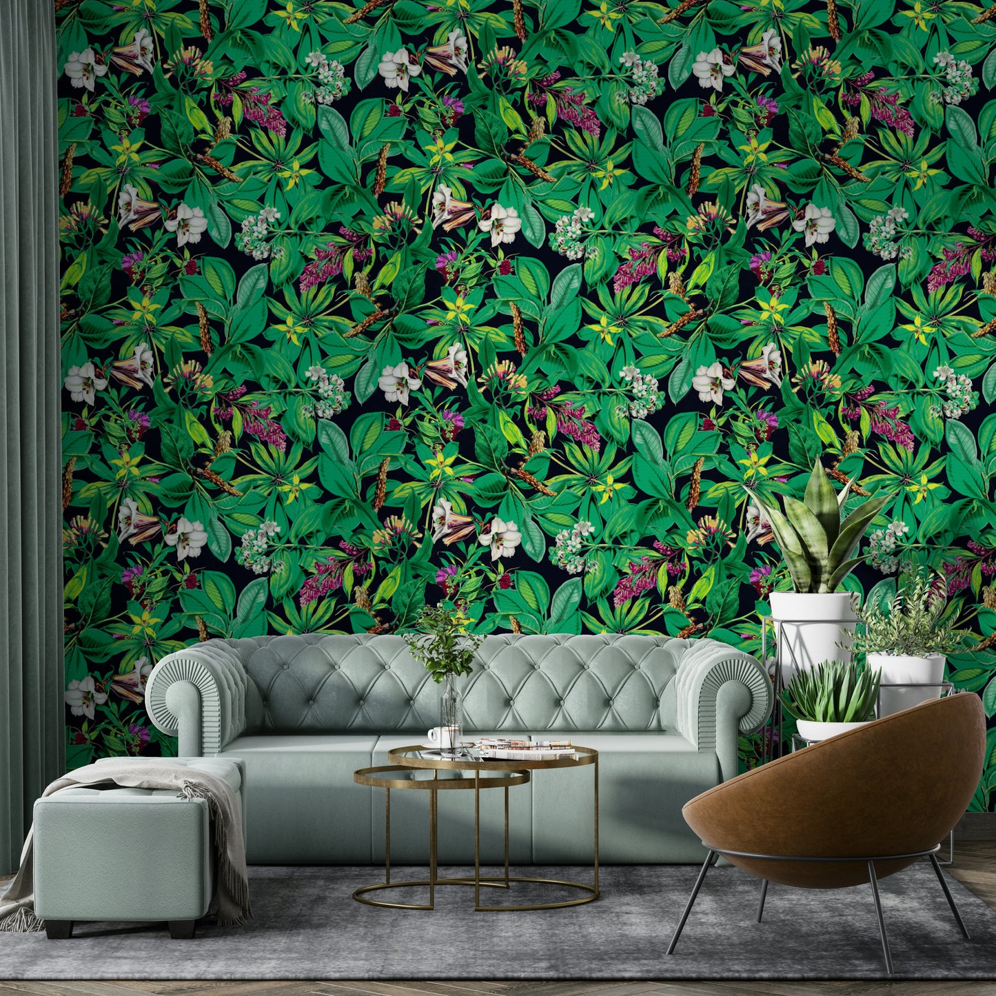 Green Garden lush wallpaper for walls

