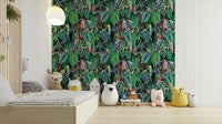 Green Foliage leaf wallpaper for walls

