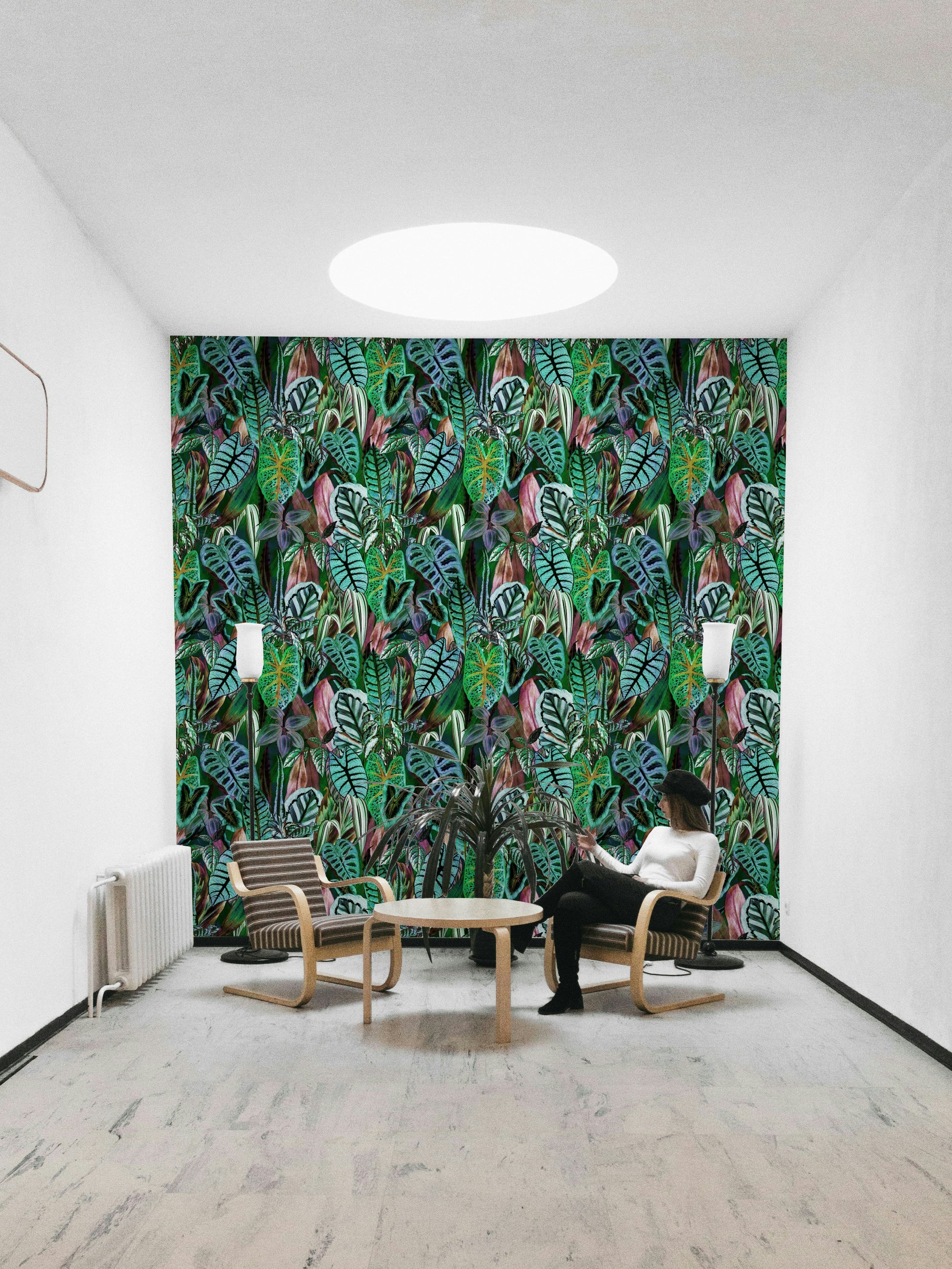 Green Foliage peaceful wall mural

