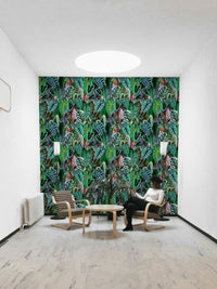 Green Foliage peaceful wall mural

