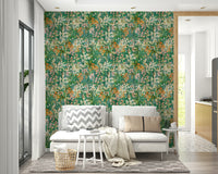Green Meadow botanical wall mural

