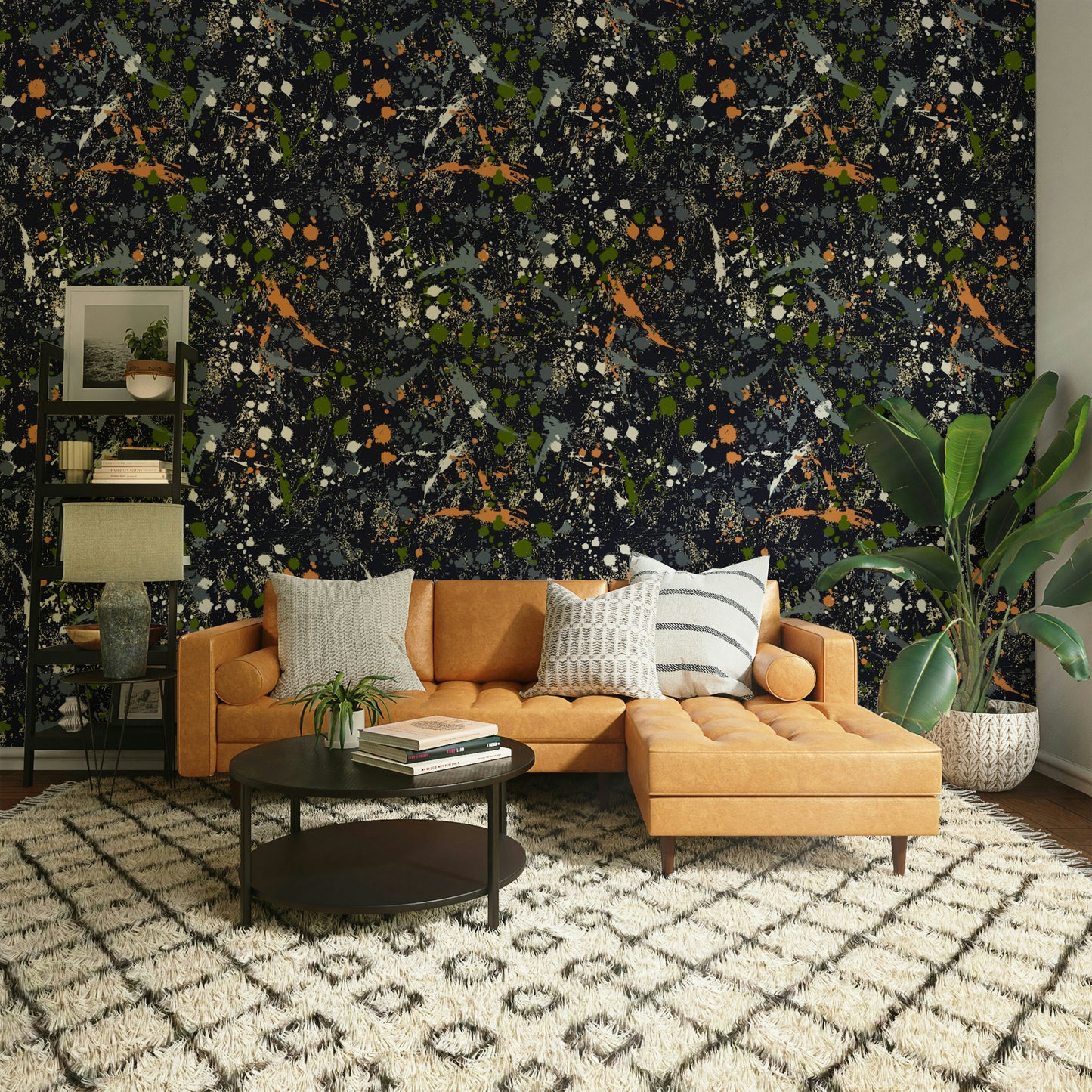 Ink Splatter dynamic mural wallpaper

