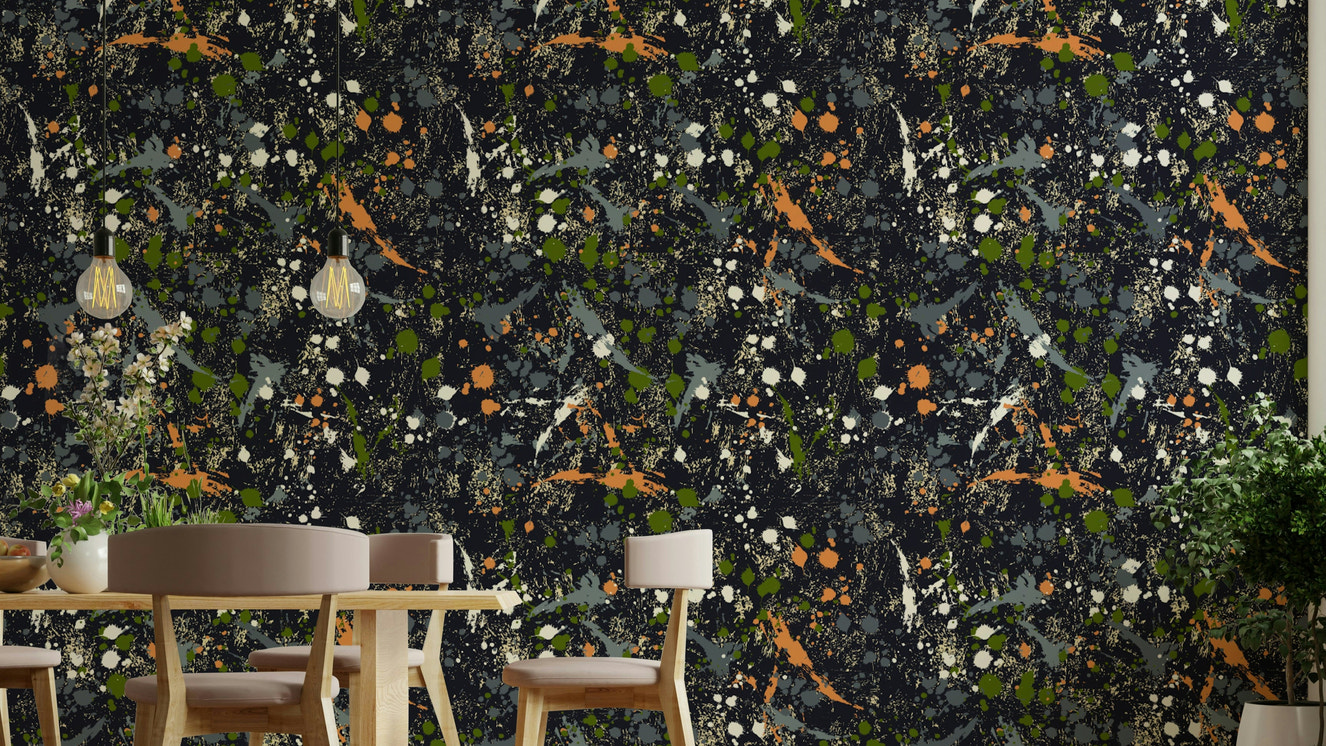 Ink Splatter abstract wall mural

