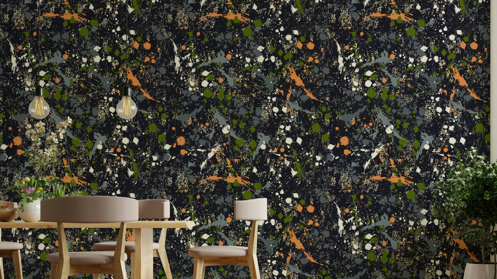 Ink Splatter abstract wall mural

