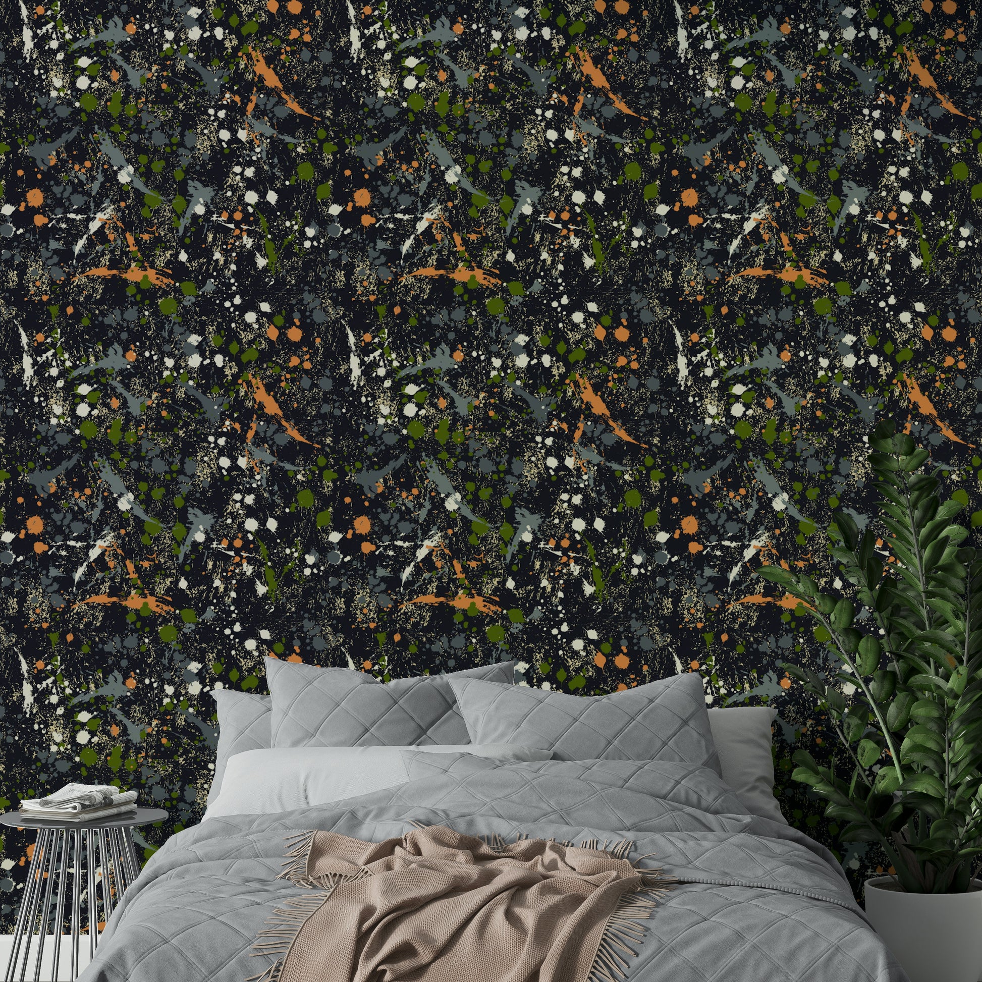 Ink Splatter contemporary wallpaper

