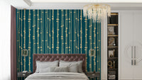 Boho Jewel Tone retro mural