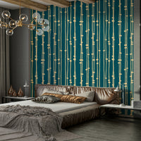 Boho Jewel Tone striped wall covering