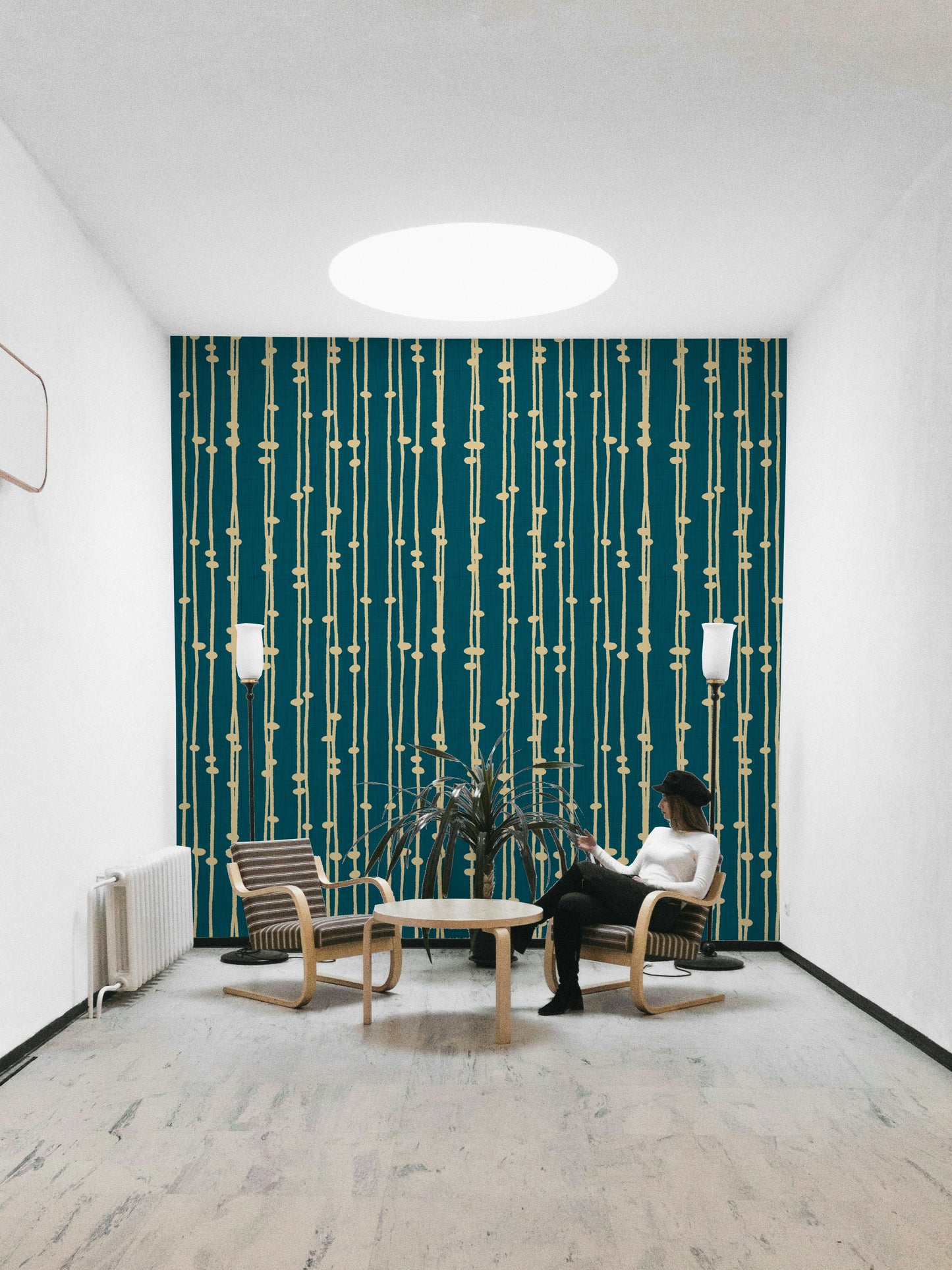 Boho Jewel Tone striped wall art