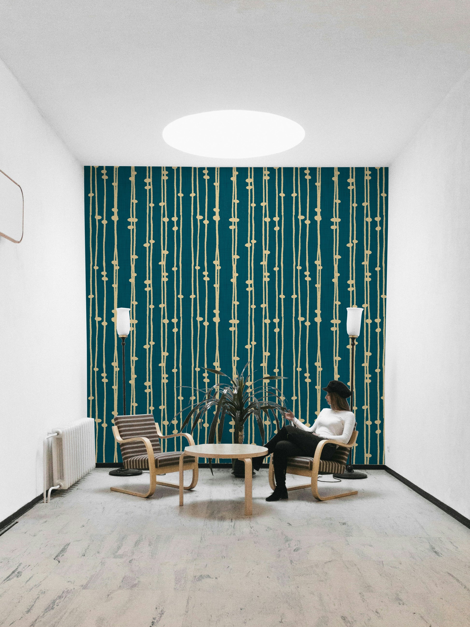 Boho Jewel Tone striped wall art