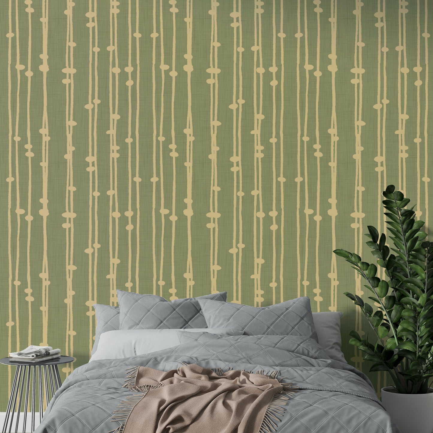 Boho Jewel Tone striped wallpaper