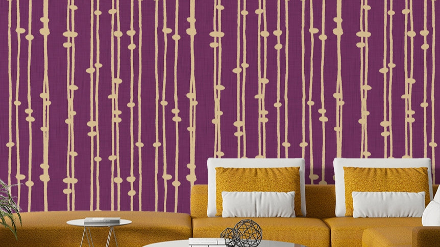 Boho Jewel Tone striped wall covering
