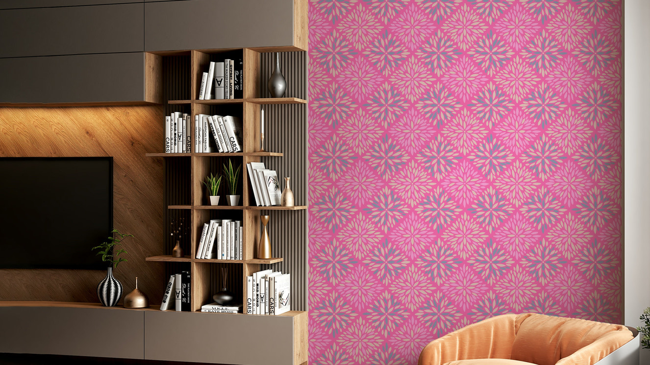 Dahlia Diamonds boho tile decor