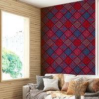 Dahlia Diamonds maximalist wall mural
