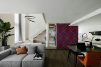 Dahlia Diamonds cherry red decor wallpaper 