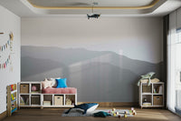 A detail shot of the soft, gradient tones in the wallpaper.

