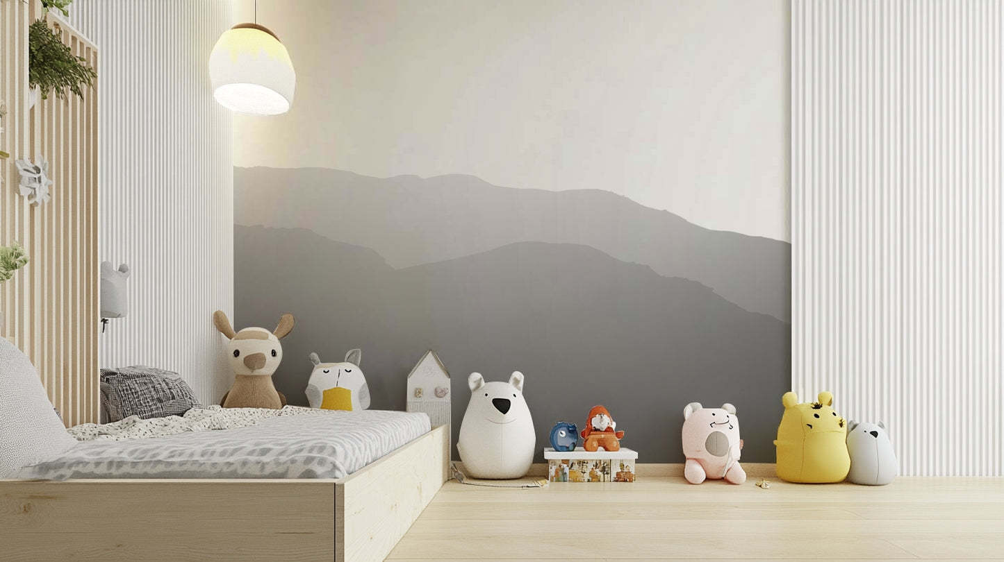 The wallpaper for walls being admired in a home.

