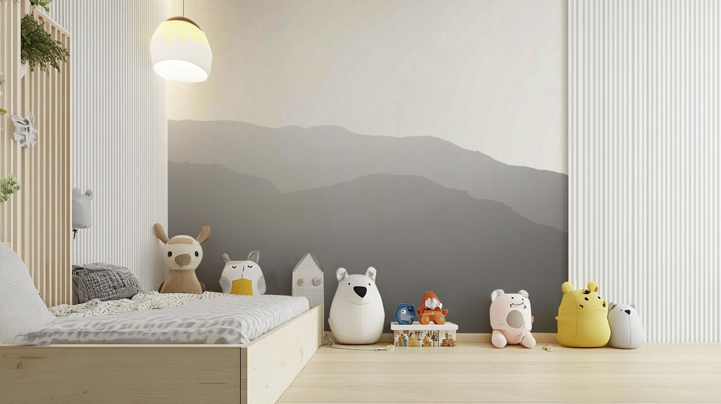 The wallpaper for walls being admired in a home.

