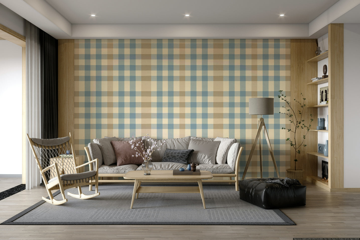 Checkered Charm modern mural wallpaper