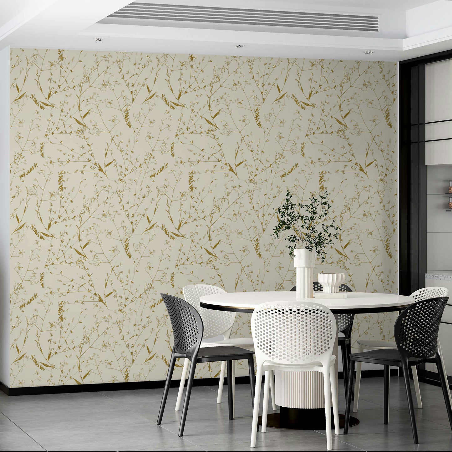 Subtle Summer Meadow elegant mural wallpaper