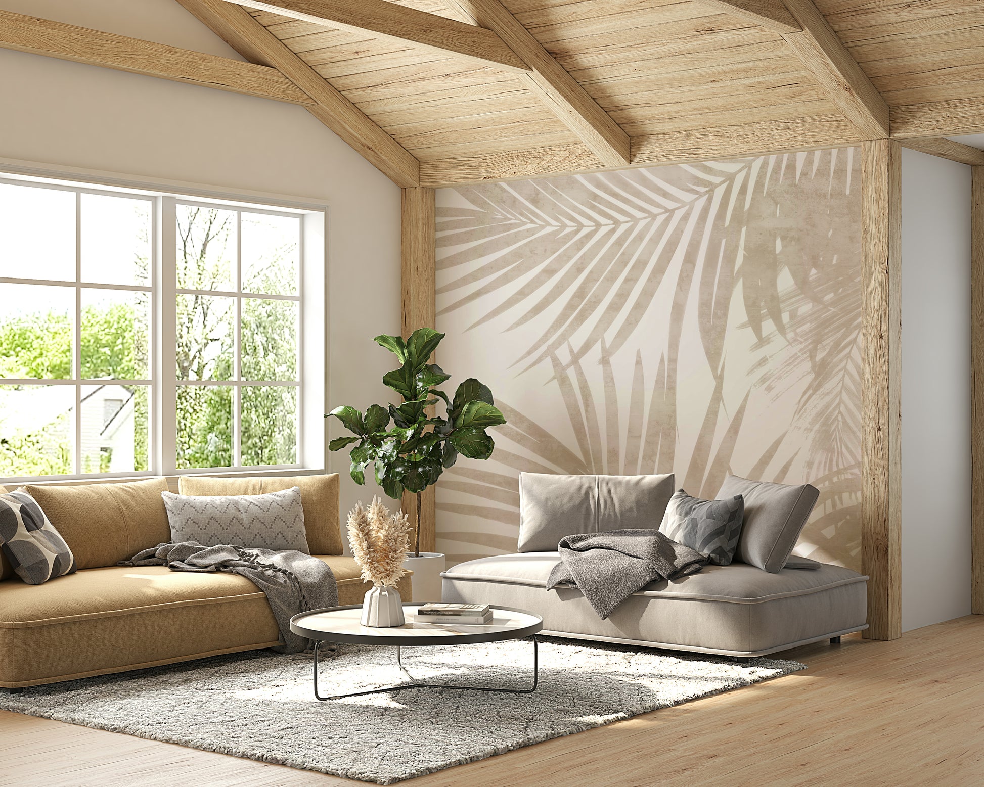 A stylish safari wall mural for walls.