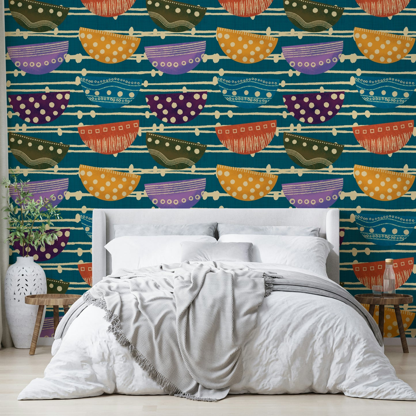 Retro Bowls stylish wall covering