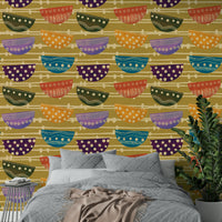 Retro Bowls jewel tone wallpaper