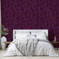 Boho Jewel Tone floral wallpaper
