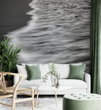 A peaceful beach scene wall covering.