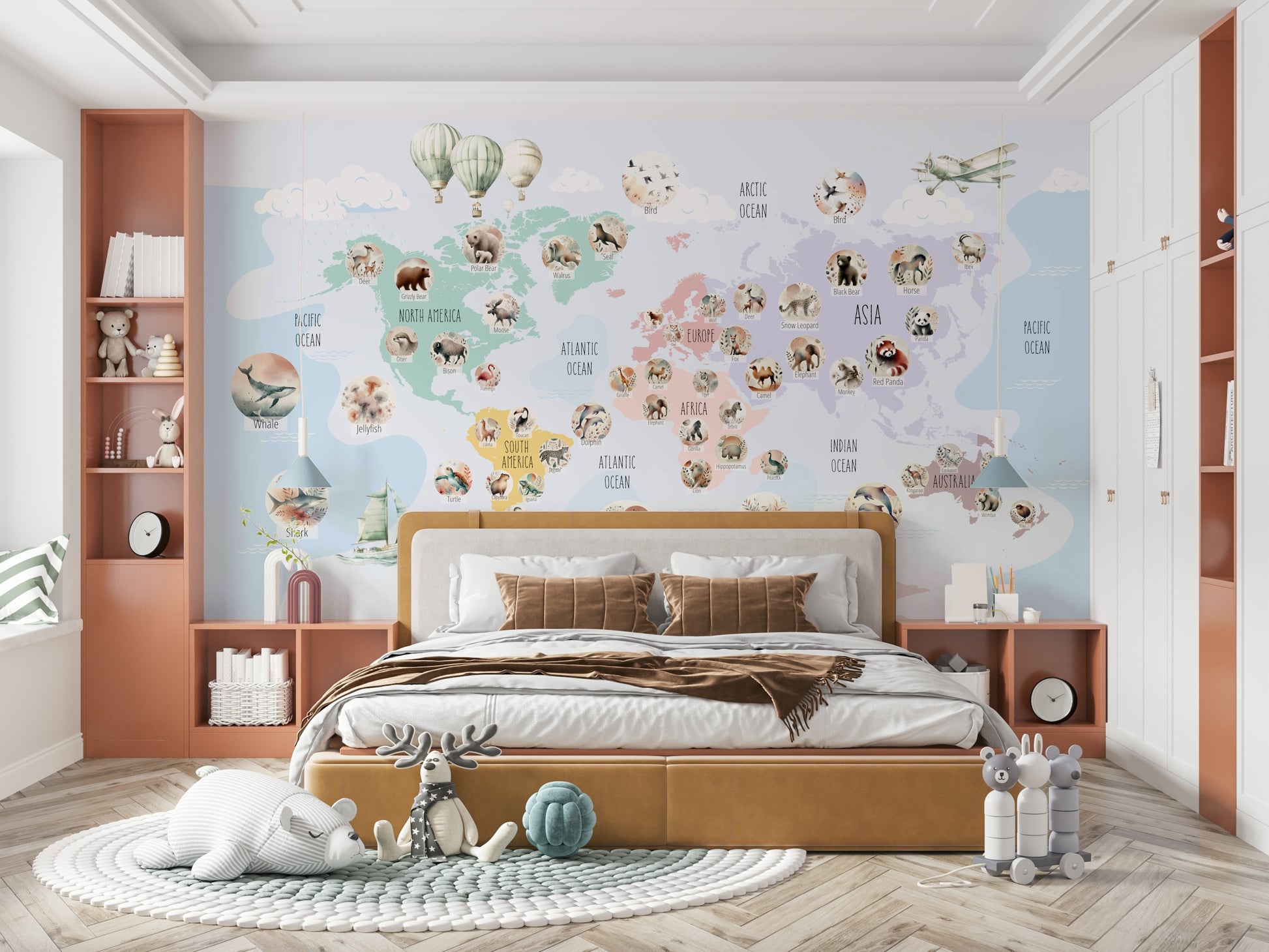 Pastel Wildlife tasteful wallpaper