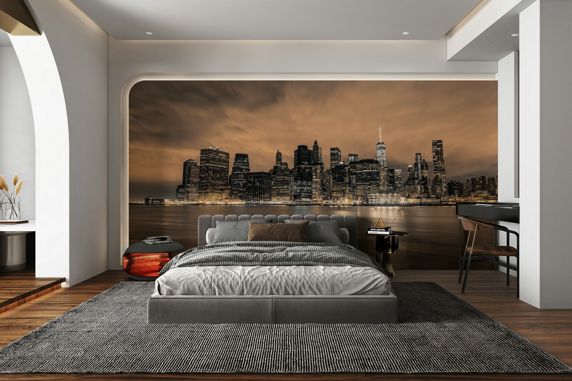 Night City Dreams modern wall mural