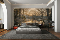 Frosty Morning scenic mural wallpaper

