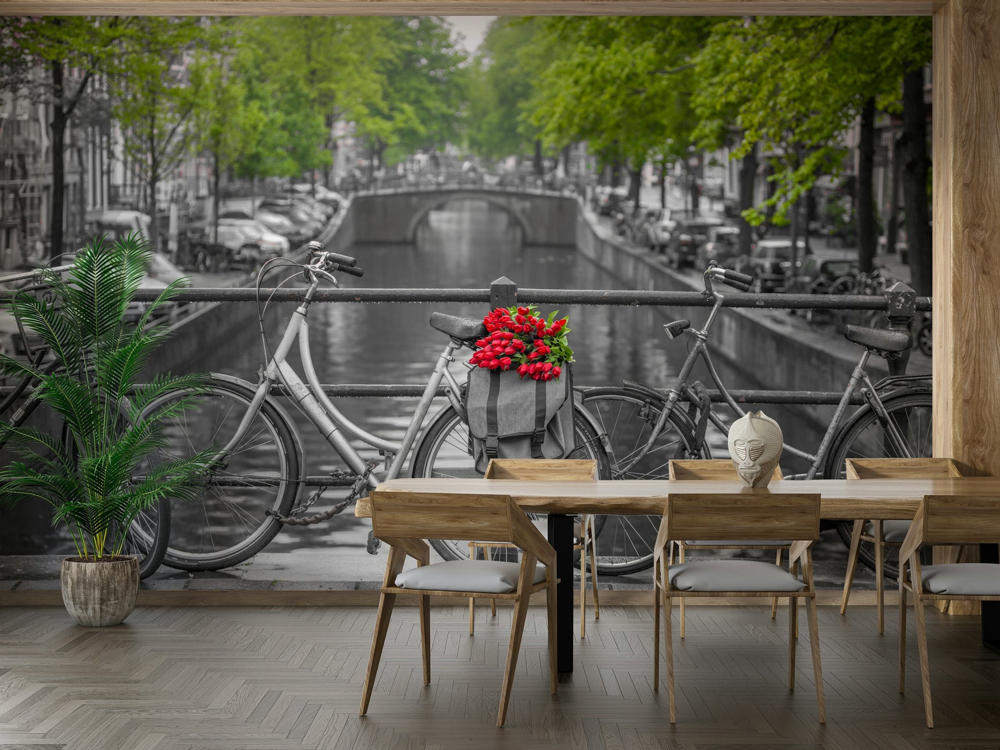 Quintessential Amsterdam urban wall mural

