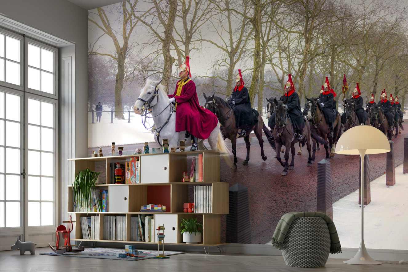 Guards on Parade regal wallpaper