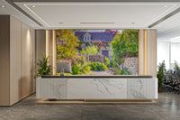 Quaint Country Cottage quaint mural wallpaper

