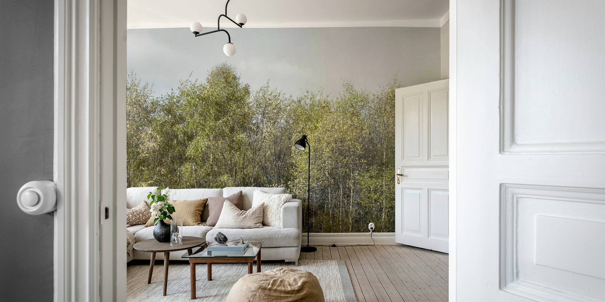 Birch Grove peaceful wallpaper for walls

