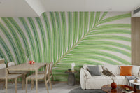 A detail shot of the subtle green hues in the wallpaper.

