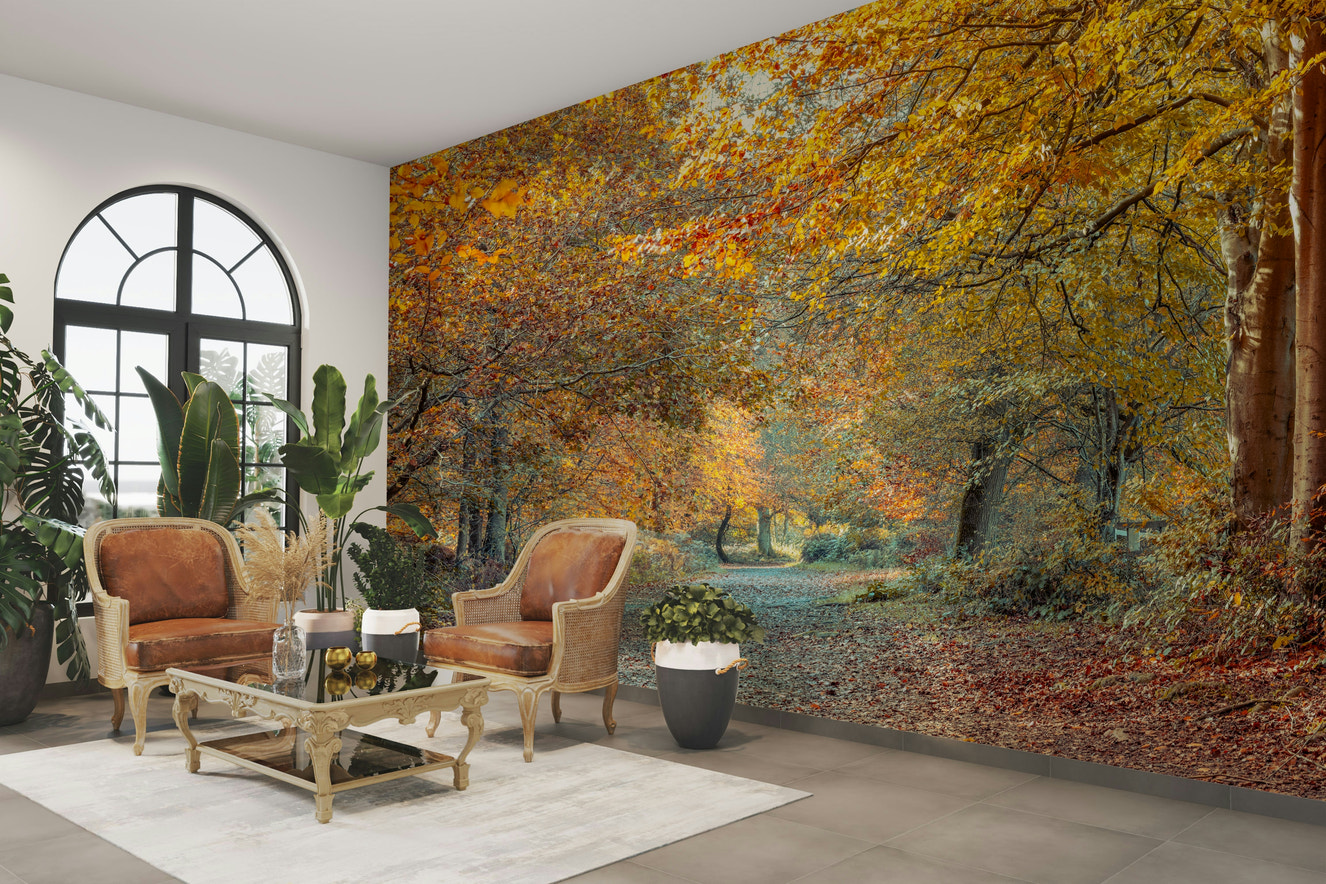 Serene Fall peaceful wall mural

