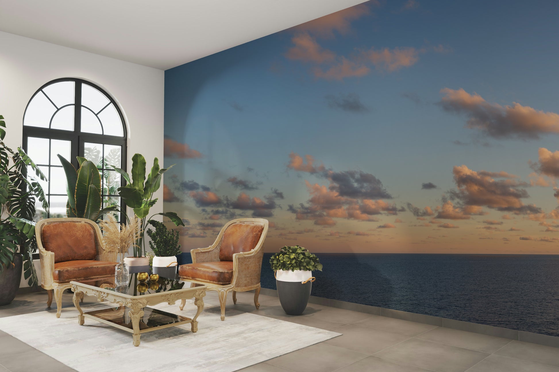 Sunset Sky horizon mural wallpaper