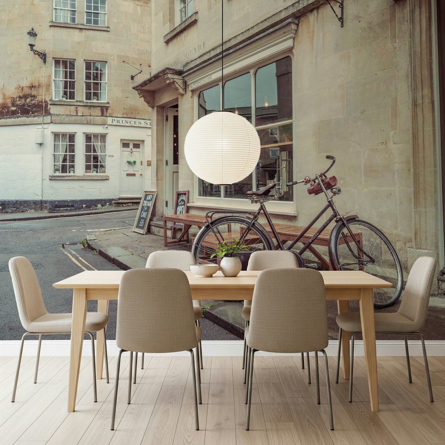 Bath's Bicycle Stroll Wall Mural