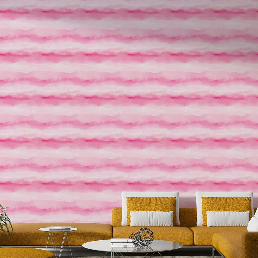 Rosy Wash Watercolor artistic mural wallpaper

